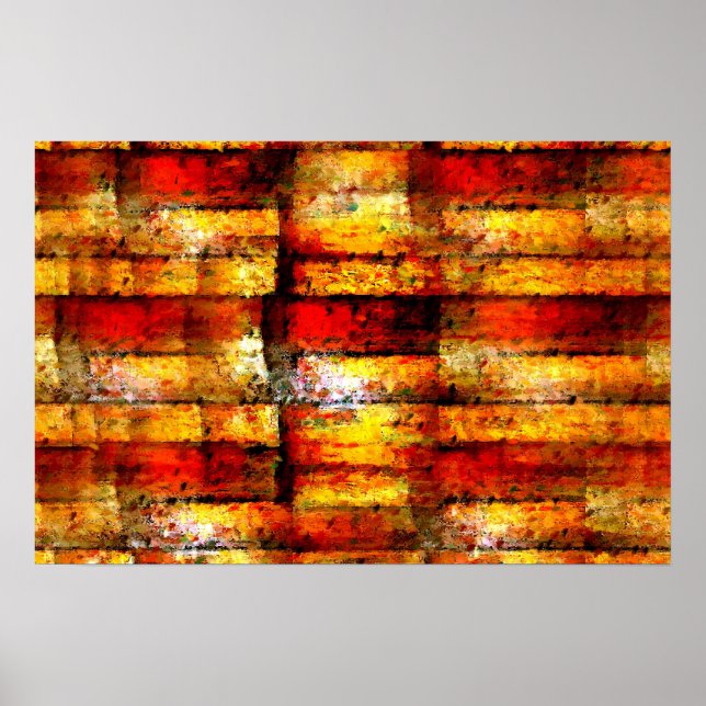 Modern Abstract Squares Print Art Decor Posters (Front)