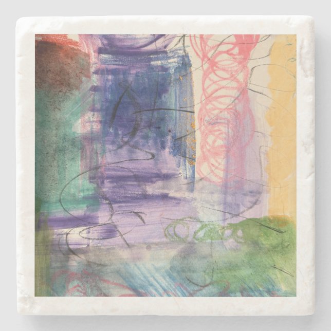 Modern Abstract Stone Coaster (Front)