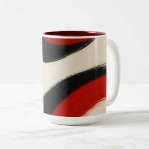 Modern Abstract Stripe Accent Mug