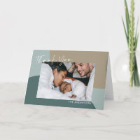 Modern Abstract Taupe and Teal Photo Baby