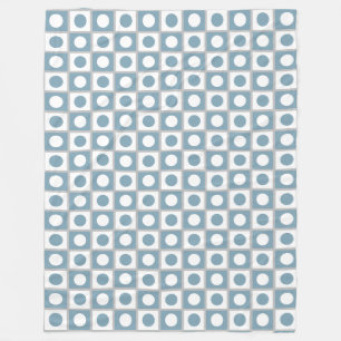 Modern Abstract Teal & White Fleece Blanket