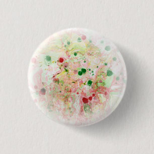 Modern Abstract Template Trendy Pink Red Yellow 3 Cm Round Badge