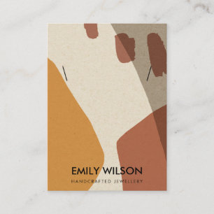 MODERN ABSTRACT TERRACOTTA ART NECKLACE DISPLAY BUSINESS CARD