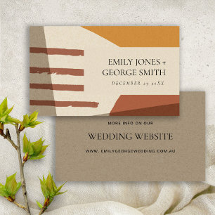 MODERN ABSTRACT TERRACOTTA ART WEDDING WEDSITE BUSINESS CARD