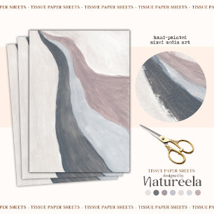 Modern Abstract Terracotta Boho Tissue Paper