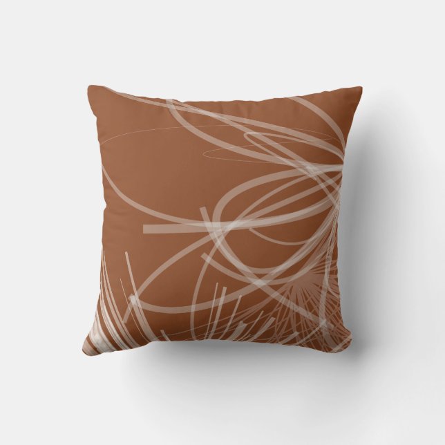 Modern Abstract Terracotta Cushion (Back)