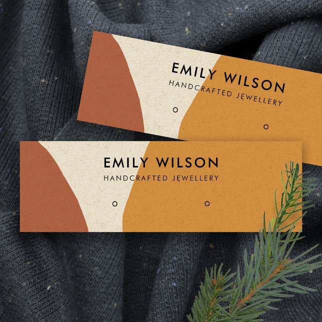 MODERN ABSTRACT TERRACOTTA RED ART STUD DISPLAY MINI BUSINESS CARD (Creator Uploaded)