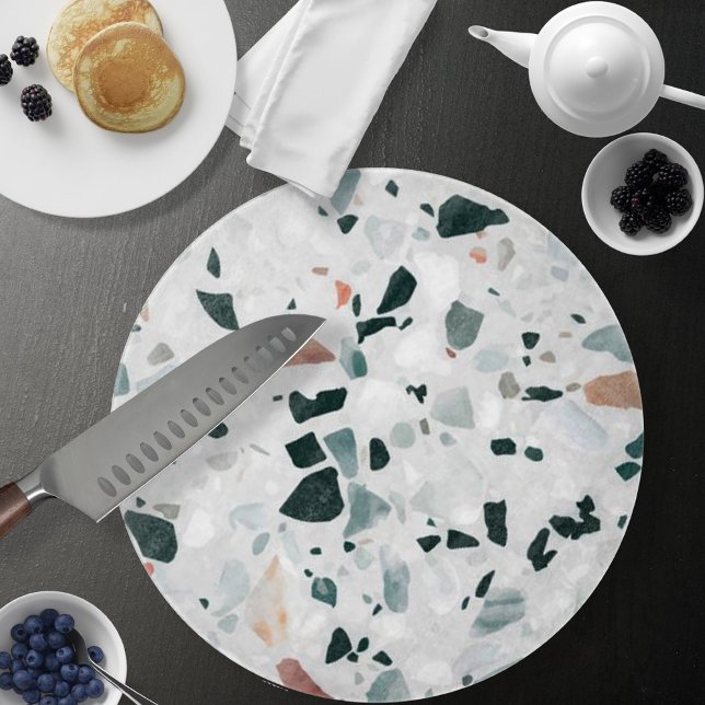 Modern Abstract Terrazzo Pattern Cutting Board (Modern Abstract Terrazzo Pattern Cutting Board by Looly Elzayat
)