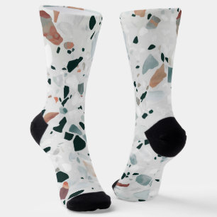Modern Abstract Terrazzo Pattern Socks