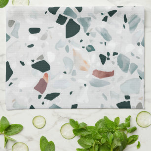 Modern Abstract Terrazzo Pattern Tea Towel