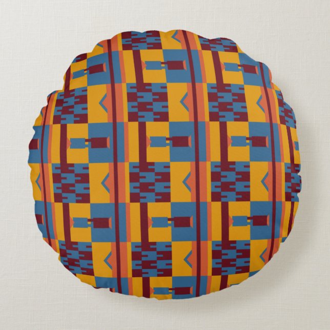 Modern Abstract Texture design Round Cushion (Front)