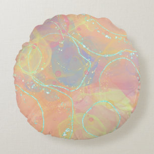 Modern Abstract Texture design Round Cushion