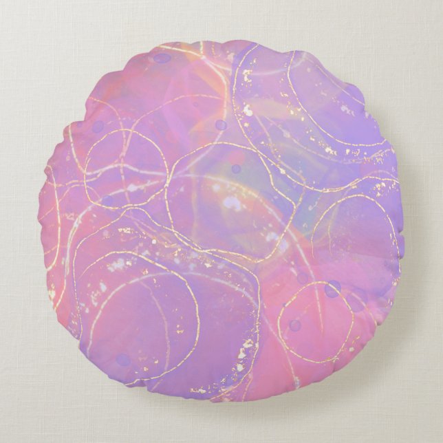 Modern Abstract Texture design Round Cushion (Front)