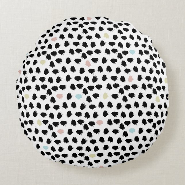 Modern Abstract Texture Round Cushion (Front)