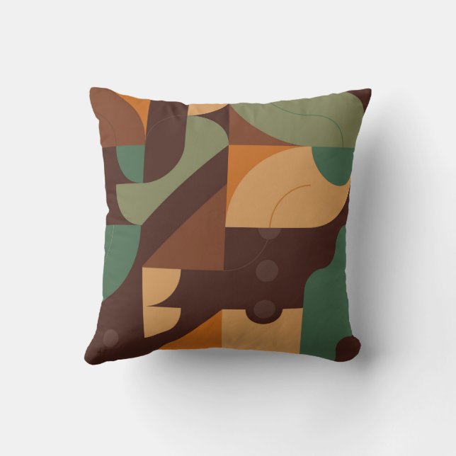 Modern Abstract Throw Pillow (Back)