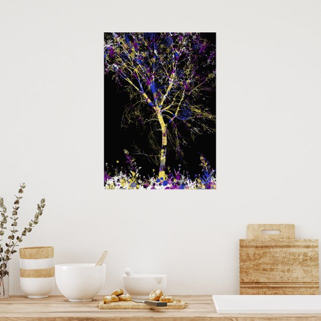 Modern Abstract Tree Poster (Kitchen)