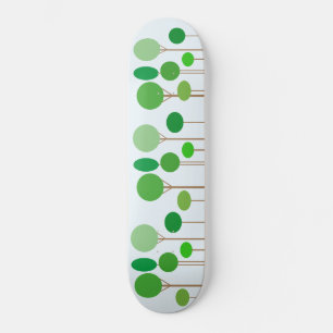Modern Abstract Trees Skateboard
