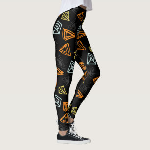 Modern Abstract Triangles Pattern Leggings