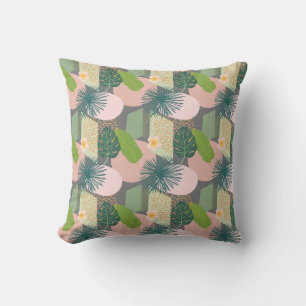 Modern Abstract Tropical Pattern Cushion