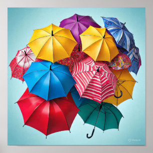 Modern Abstract Umbrella Design Poster