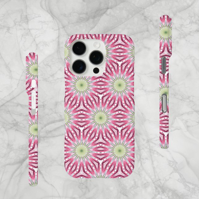 Modern Abstract Unique Sage and Pink Case-Mate Case-Mate iPhone Case (Unique Pattern, Abstract Flower, Pinks and Sage, Case-Mate iPhone Case.)