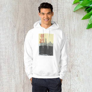Modern Abstract Urban Background Vibrant Cityscape Hoodie