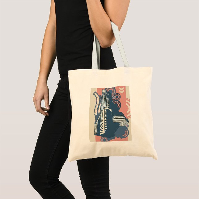 Modern Abstract Urban Background Vibrant Cityscape Tote Bag (Creator Uploaded)