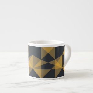 Modern, abstract, urban geometric triangle pattern espresso cup