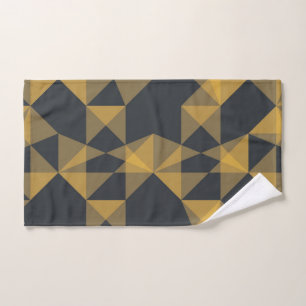Modern, abstract, urban geometric triangle pattern hand towel