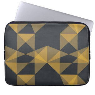 Modern, abstract, urban geometric triangle pattern laptop sleeve