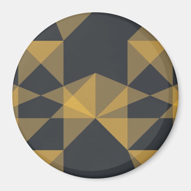 Modern, abstract, urban geometric triangle pattern magnet (Front)