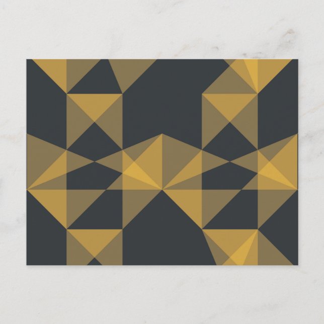Modern, abstract, urban geometric triangle pattern postcard (Front)