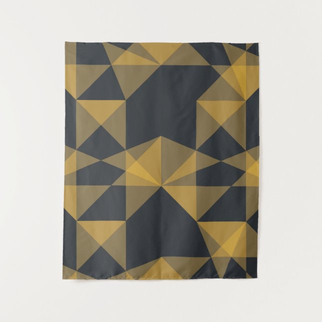 Modern, abstract, urban geometric triangle pattern tapestry (Front)
