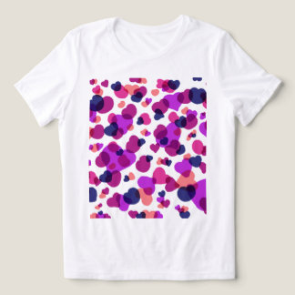 Modern Abstract Vibrant Pink and Purple Dots Artsy Tri-Blend Shirt