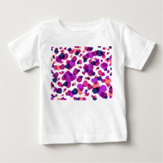 Modern Abstract Vibrant Pink and Purple Dots Baby T-Shirt