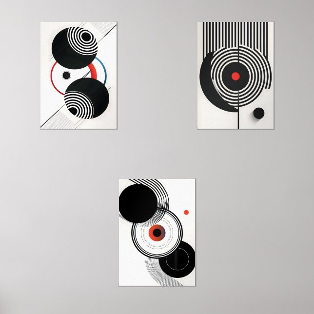 Modern Abstract Wall Art Poster Sets (Front)