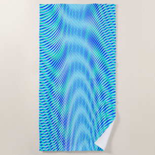 Modern Abstract Water Summer Psychedelic Trippy Beach Towel