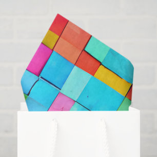 Modern Abstract Watercolor Art Colourful Fun Tissue Paper