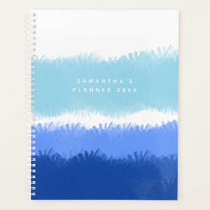Modern Abstract Watercolor Blue Tones Appointment  Planner