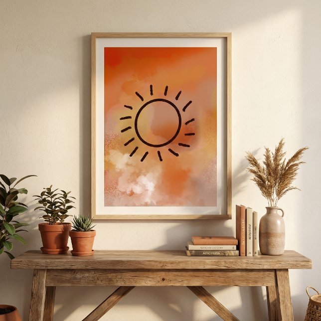 modern abstract watercolor contemporary circle poster (Creator Uploaded)