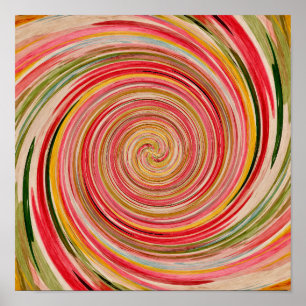 Modern Abstract Watercolor Pastel Pink Poster