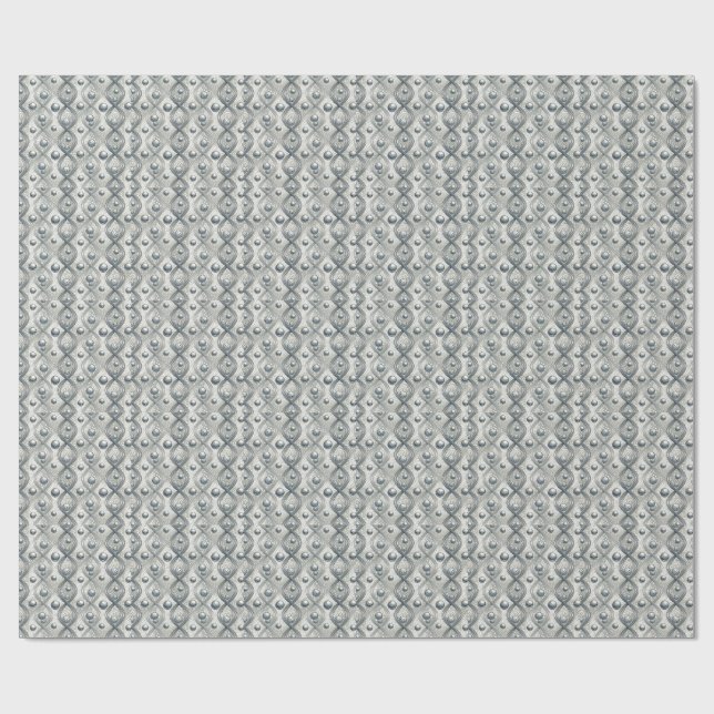 Modern Abstract Wave Spheres Futuristic Pattern Wrapping Paper (Flat)