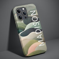 Modern Abstract Wavy Pattern Personalised Name