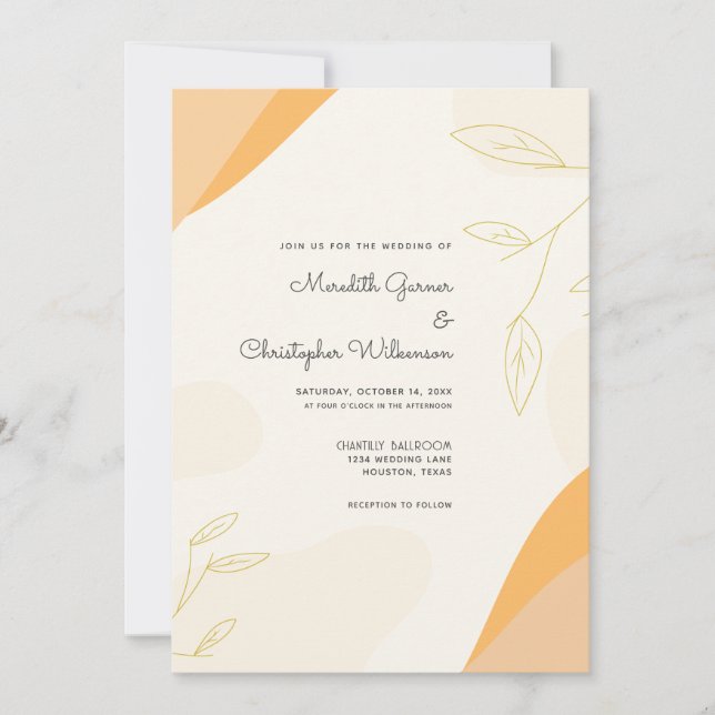 Modern Abstract Wedding Invitation (Front)