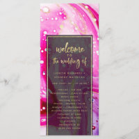 "modern abstract wedding program
