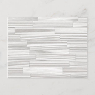 Modern abstract white grey wood grain pattern postcard
