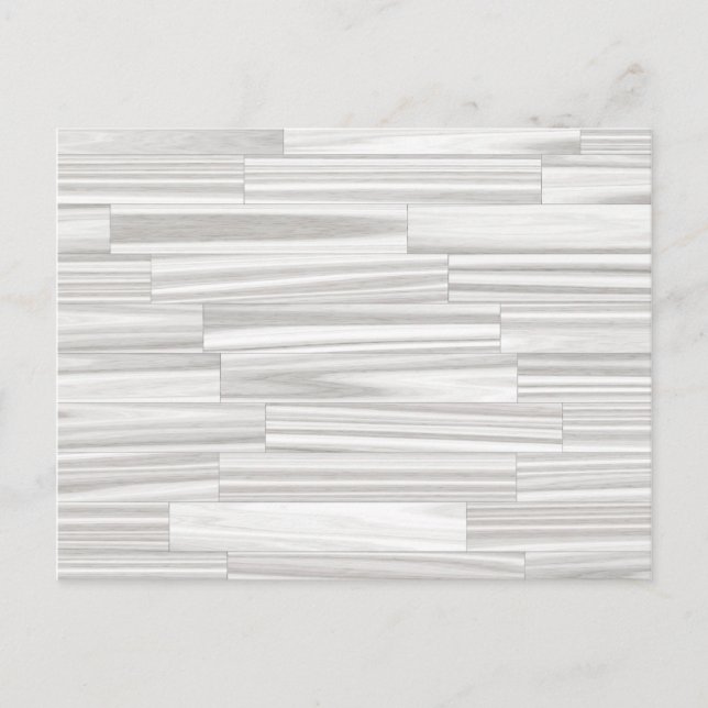 Modern abstract white grey wood grain pattern postcard (Front)