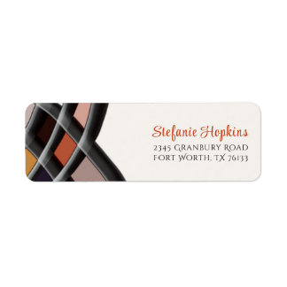 Modern Abstract With Stylish Script Return Address Label