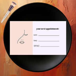 Modern Abstract Woman Beauty Face Logo Appointment Business Card