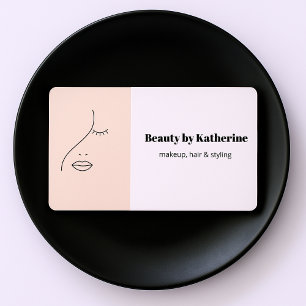 Modern Abstract Woman Beauty Face Logo Business Card